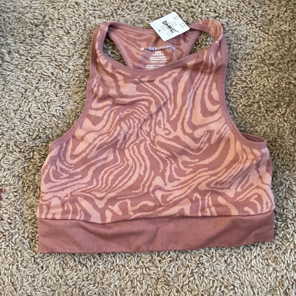 by Anthropologie Cut Out Back Ribbed Bralette XS/S